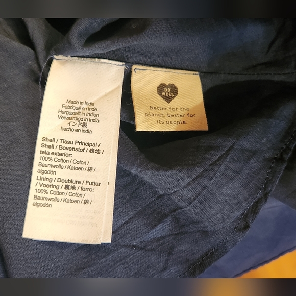 Madewell Poplin Lizzie Dress Square Neck in Twilight Size 00 - Picture 11 of 11